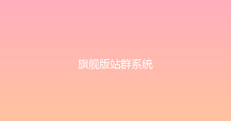 旗舰版站群系统 封面图
