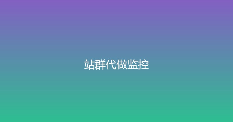 站群代做监控 封面图
